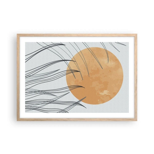 Affisch i ram av ljusek - Alltid mot solen - 70x50 cm