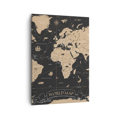 Canvastavla - Bild på duk - Gränserna för min värld - 50x70 cm