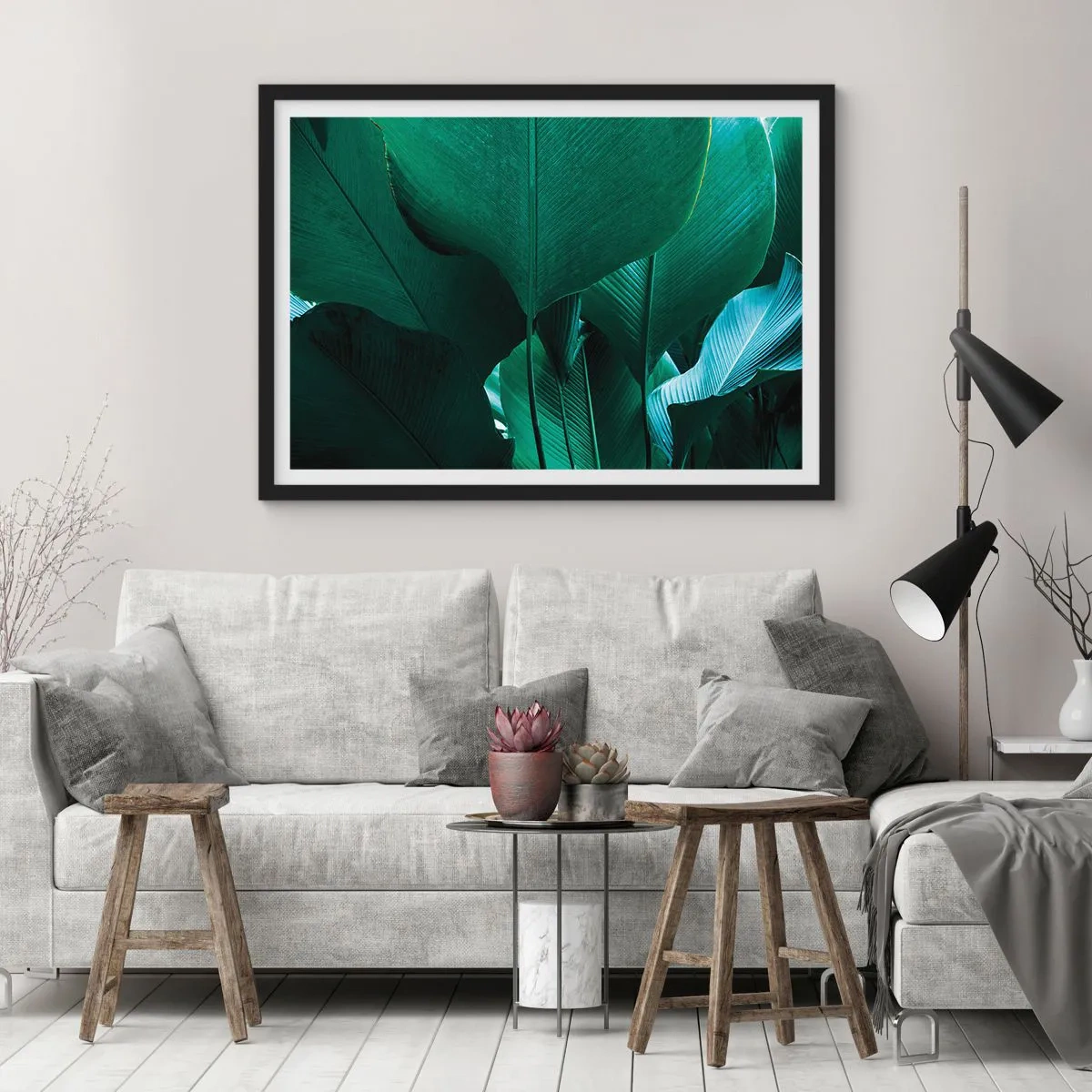 Affisch i svart ram - Vända mot ljuset - 70x50 cm