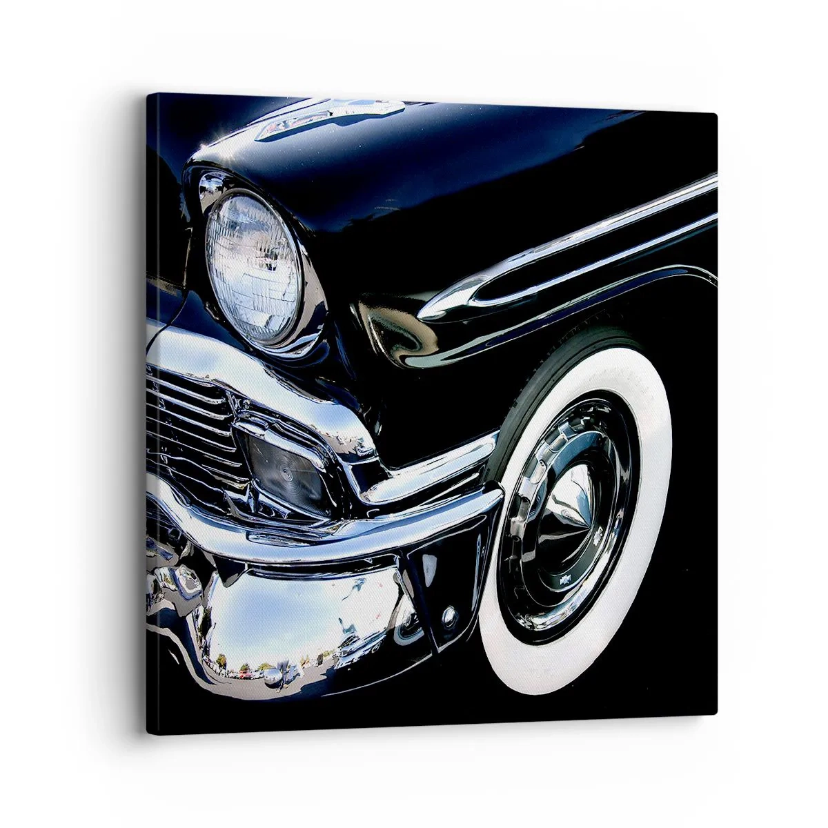 Canvastavla - Bild på duk - Klassik i silver, svart och vit - 30x30 cm