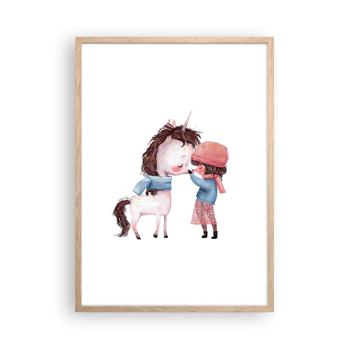 Affisch i ram av ljusek - Vintersaga - 50x70 cm