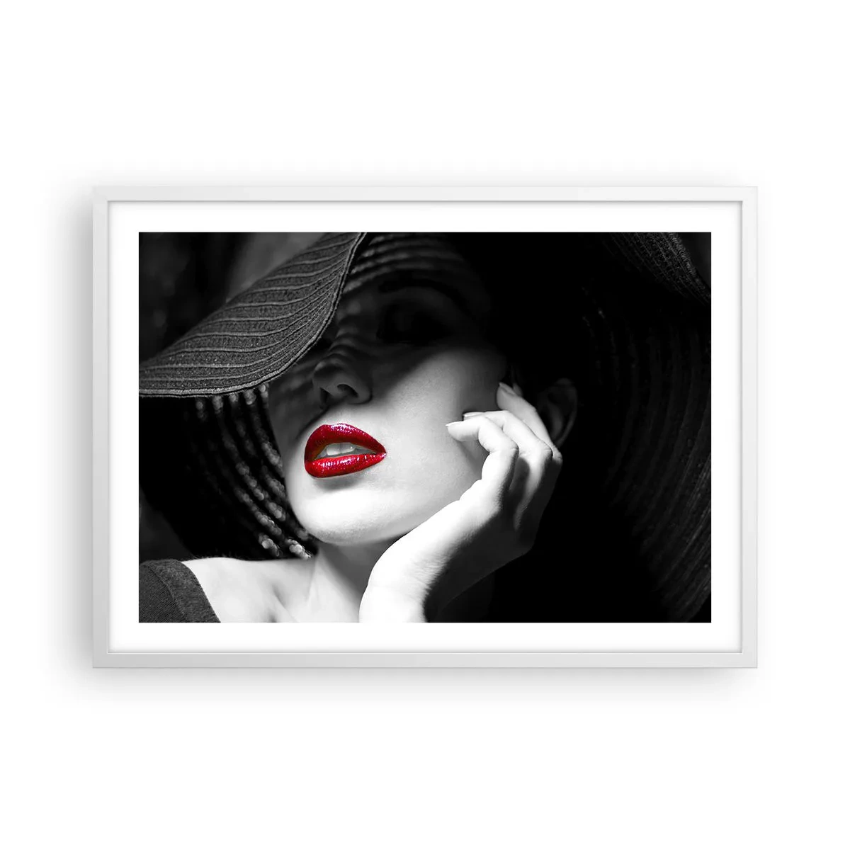 Affisch i vit ram - En studie i scharlakansröd - 70x50 cm