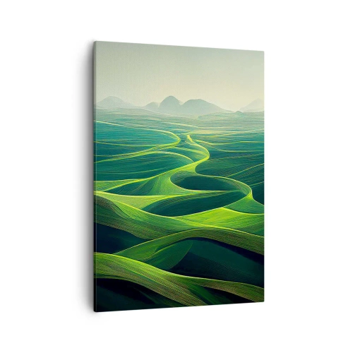 Canvastavla - Bild på duk - I gröna dalar - 50x70 cm