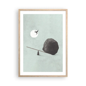 Affisch i ram av ljusek - Uppfylld dröm - 50x70 cm