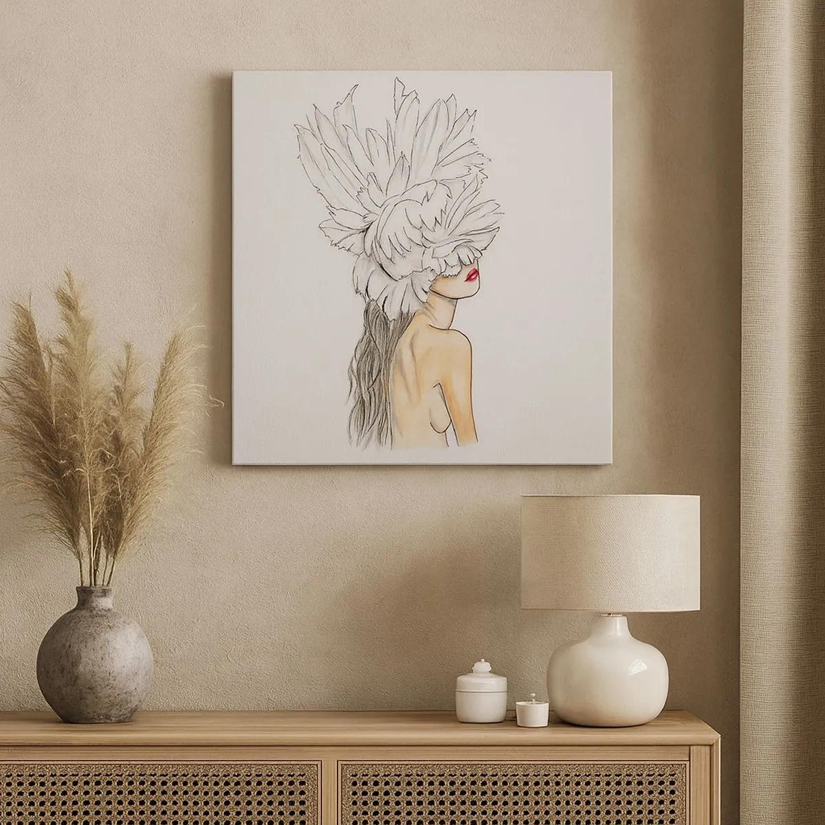 Canvastavla - Bild på duk - Krönt skönhet - 30x30 cm