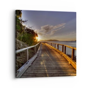 Canvastavla - Bild på duk - Gå, fortsätt gå mot solen - 30x30 cm
