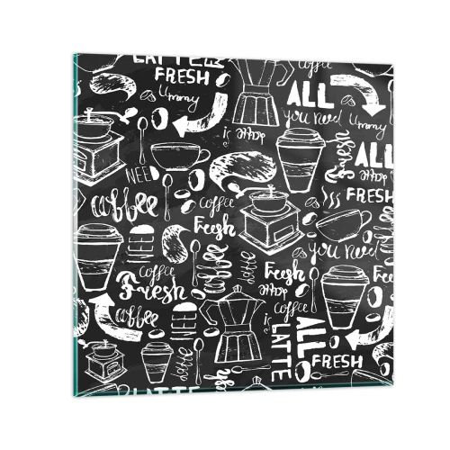 Glastavla - Bild på glas - All you need is… - 50x50 cm