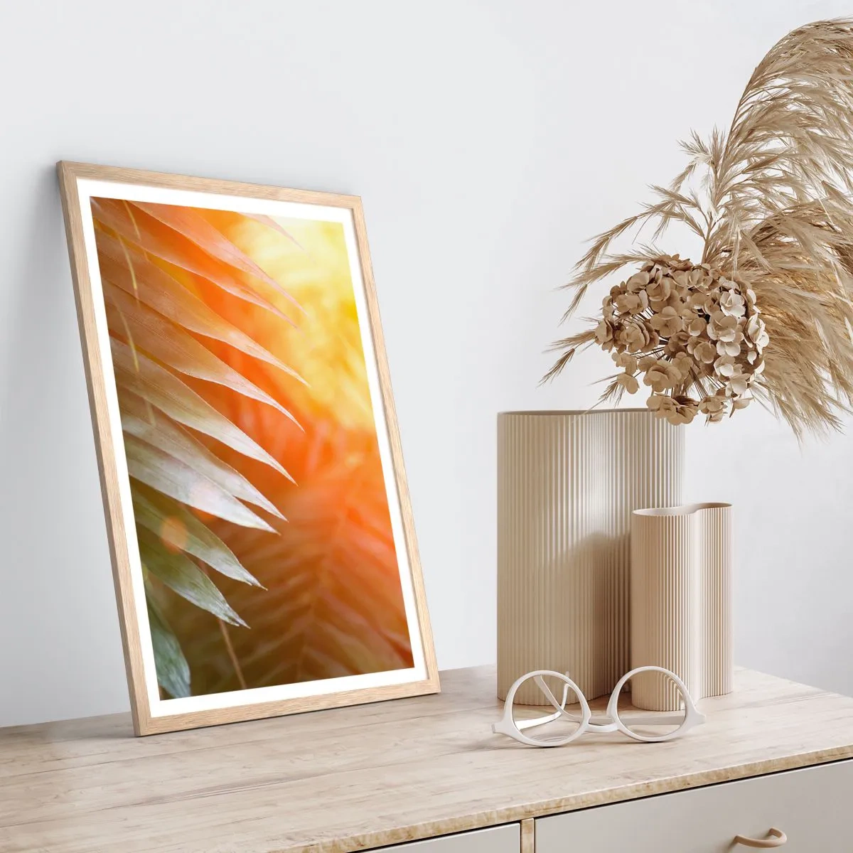 Affisch i ram av ljusek - En morgon i djungeln - 70x100 cm