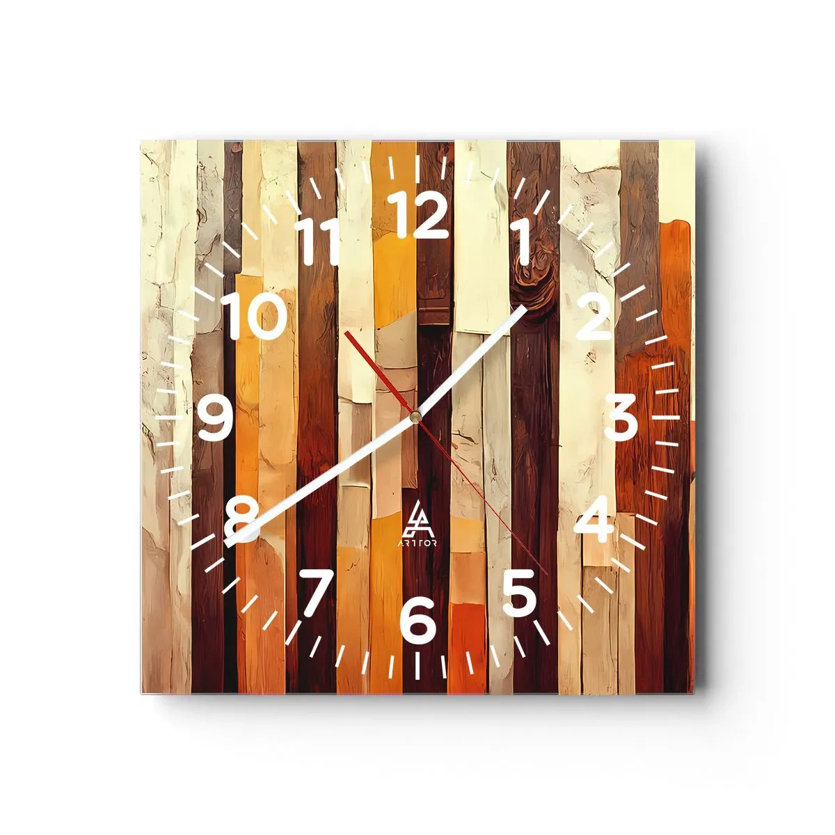 Väggklocka - Klocka på glas - Hymn av skogens träd - 40x40 cm
