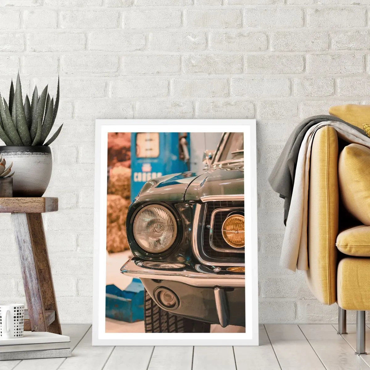 Affisch i vit ram - Ett möte med legenden - 50x70 cm