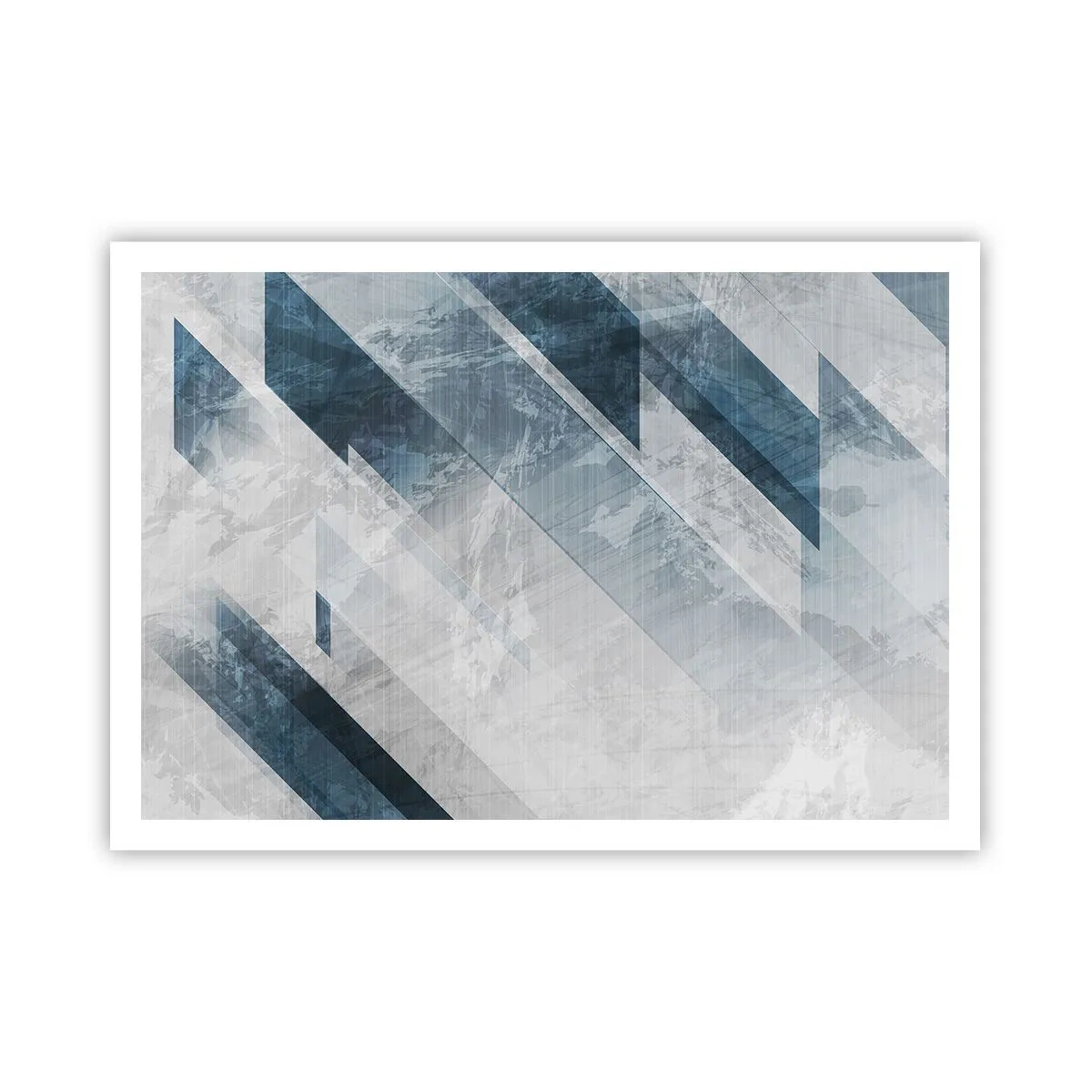 Affisch - Tredimensionell komposition – gråhetens rörelse - 100x70 cm