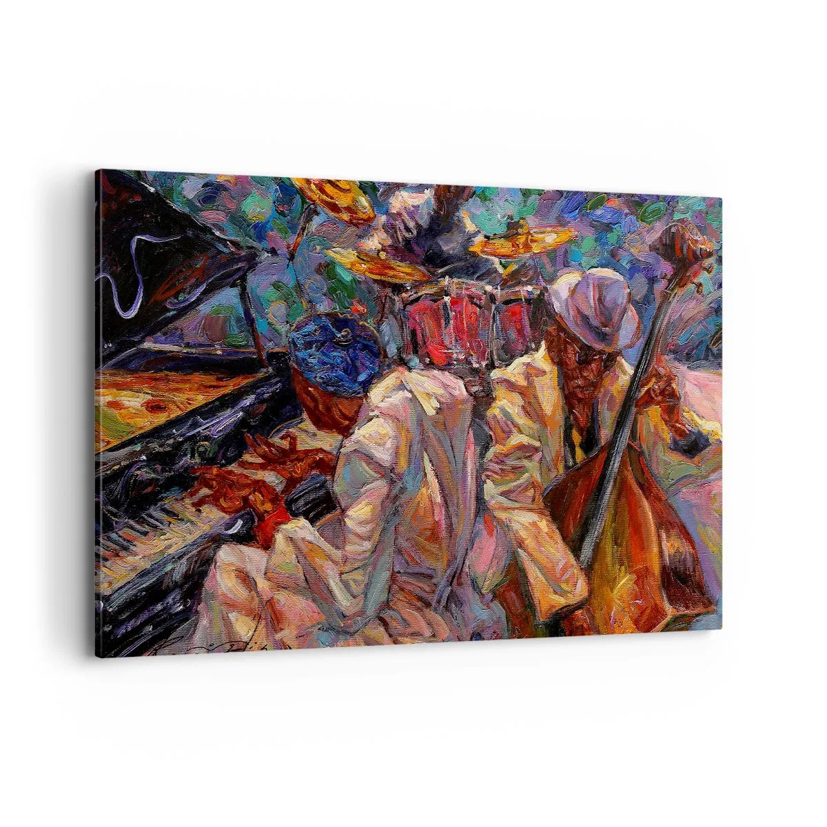 Canvastavla - Bild på duk - I en rytm - 100x70 cm