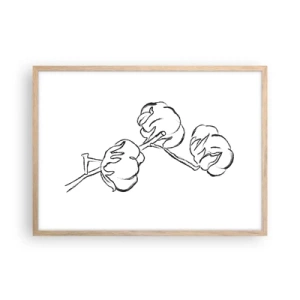 Affisch i ram av ljusek - Bomullsdun - 70x50 cm