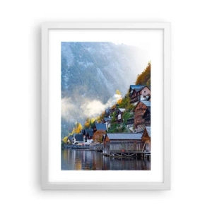 Affisch i vit ram - Alpina klimat - 30x40 cm