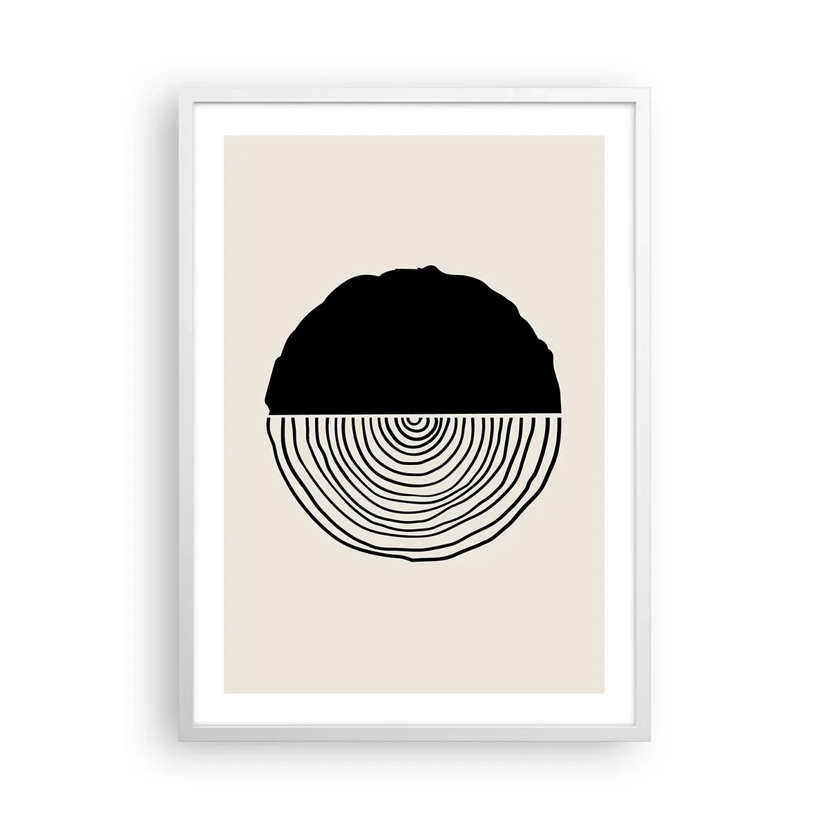 Affisch i vit ram - Hälften hälften - 50x70 cm