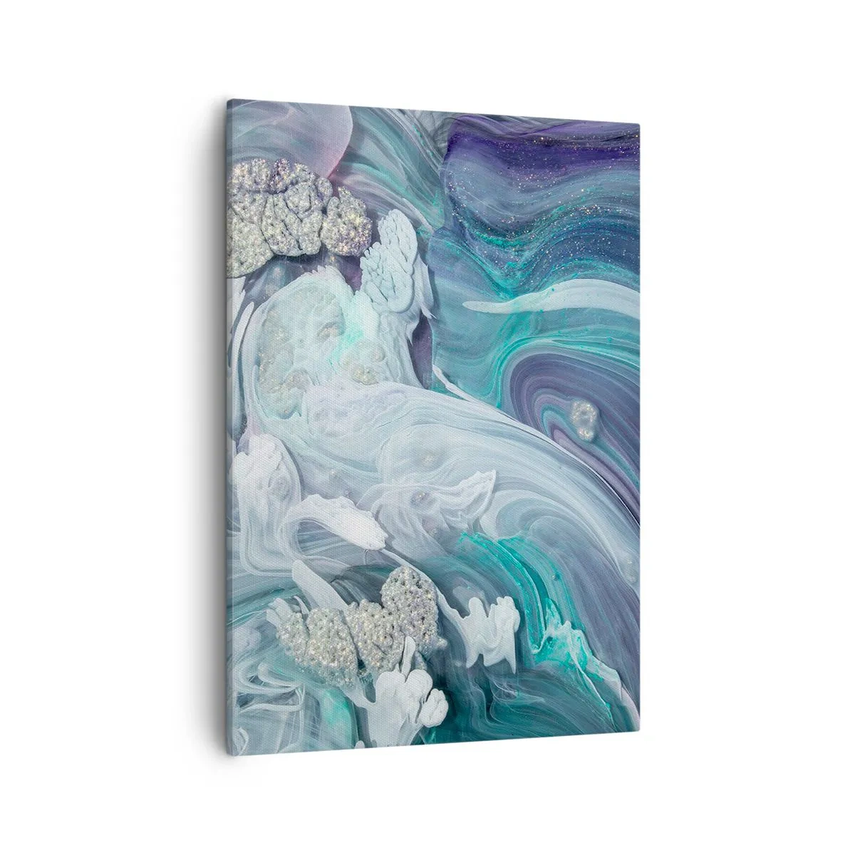 Canvastavla - Bild på duk - Blåhetens strömmar - 50x70 cm