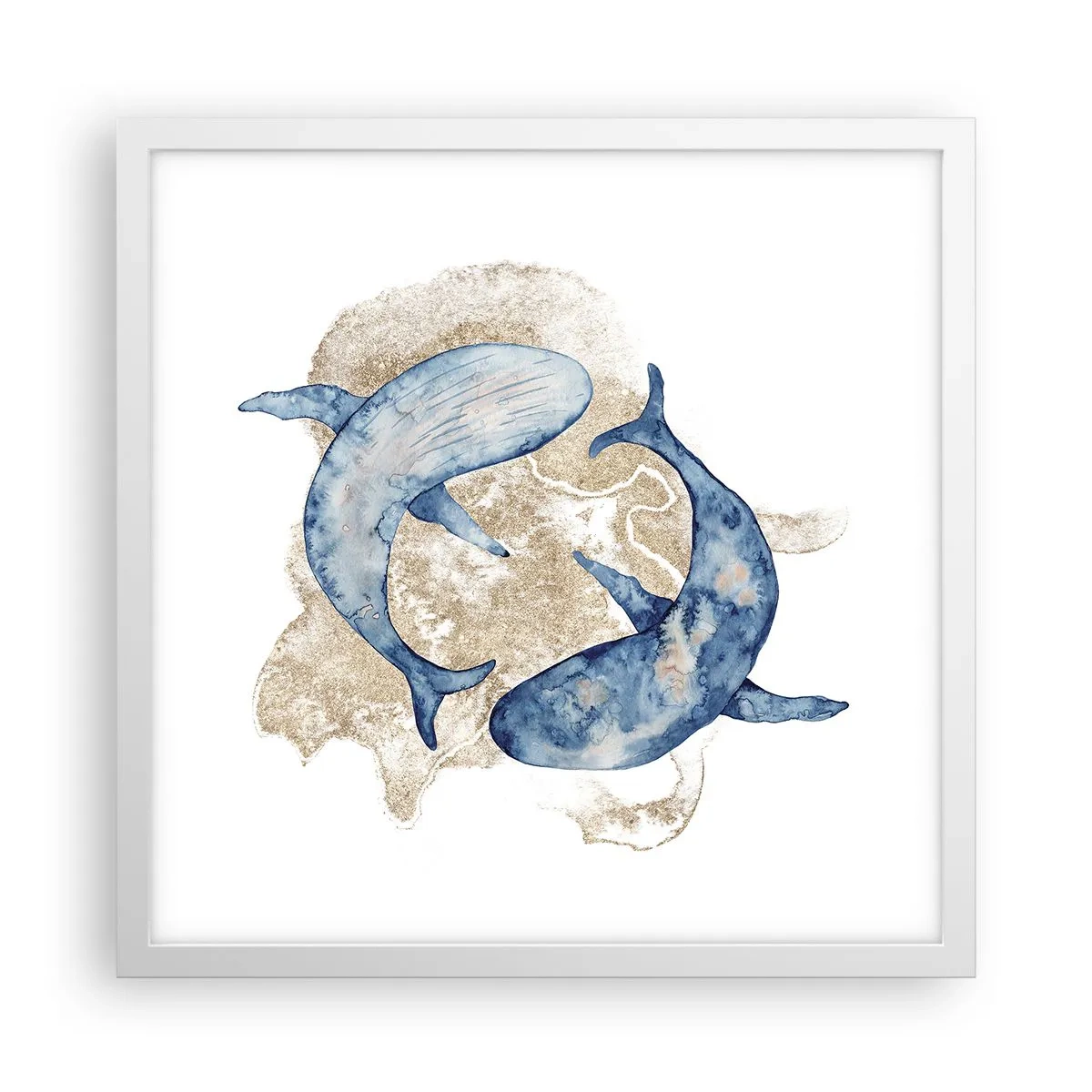 Affisch i vit ram - Vänskap eller kärlek? - 40x40 cm