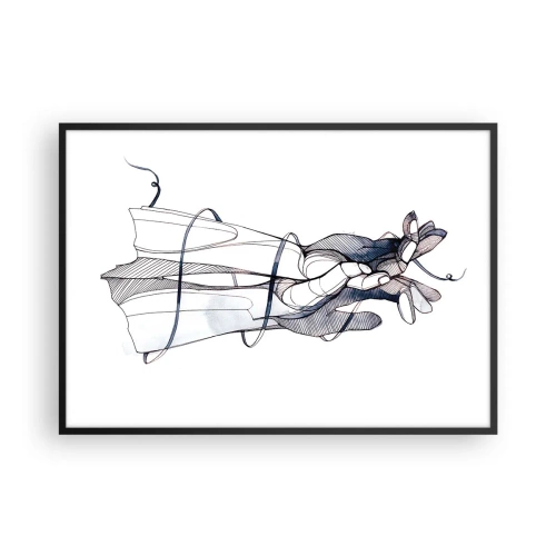 Affisch i svart ram - Smekningens studie - 100x70 cm