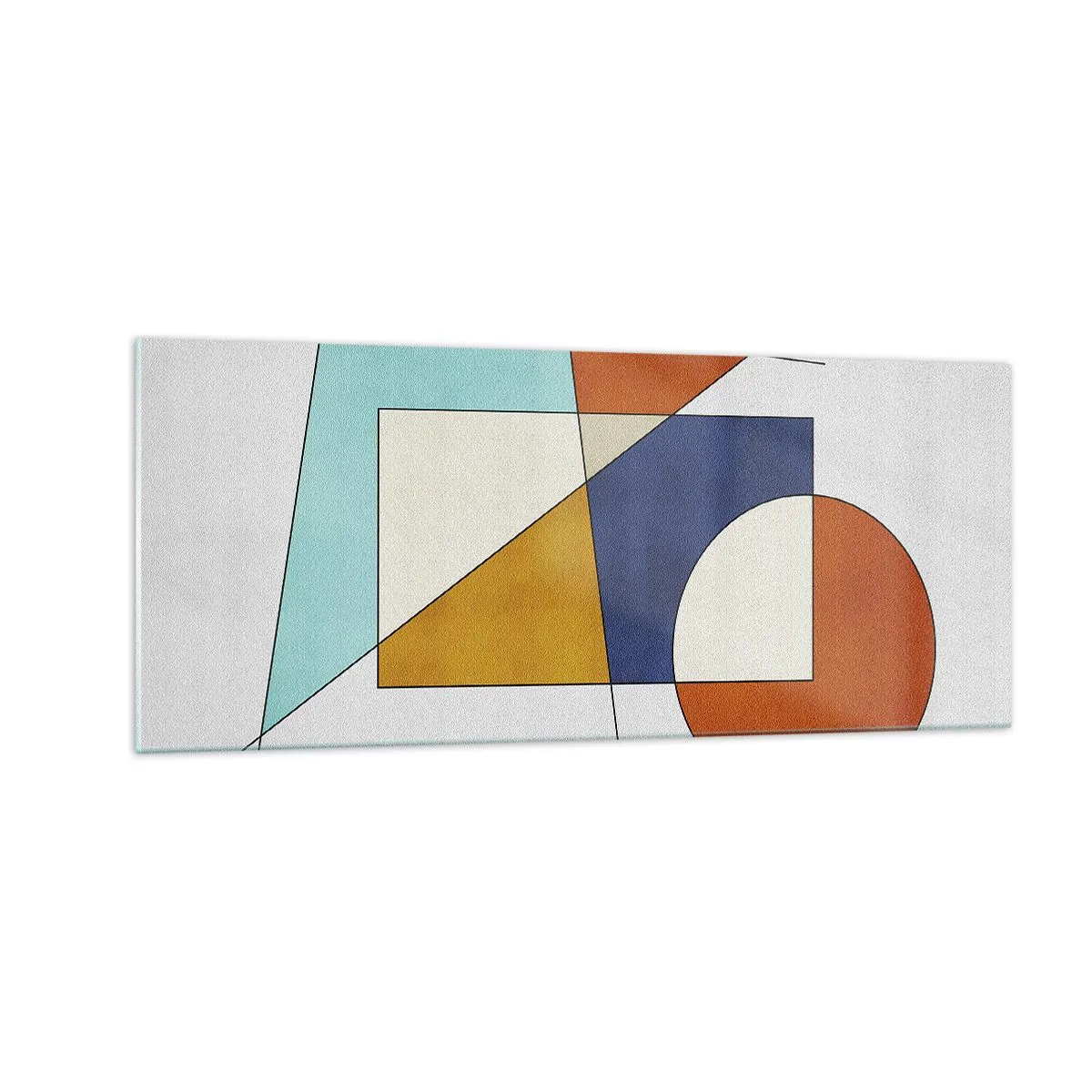 Glastavla - Bild på glas - Abstraktion: modernistiskt nöje - 100x40 cm