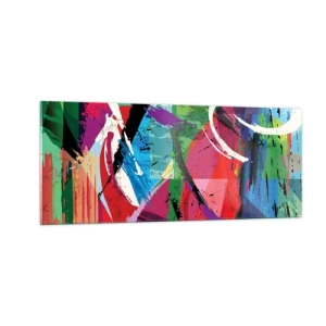 Glastavla - Bild på glas - Snabbt och livligt - 100x40 cm