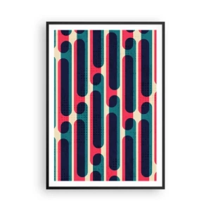 Affisch i svart ram - In och framåt - 70x100 cm