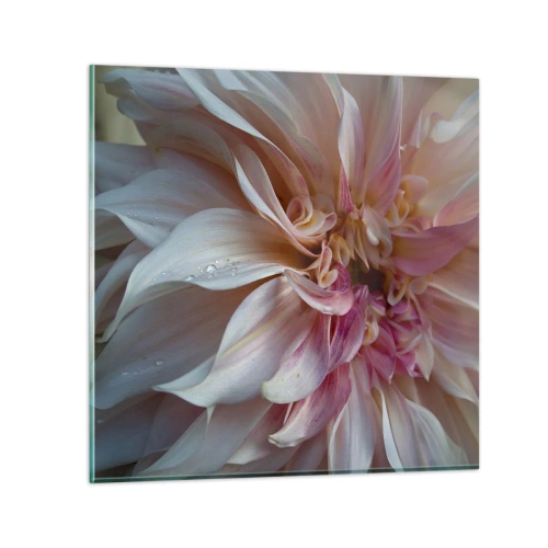 Glastavla - Bild på glas - Blommande friskhet - 30x30 cm