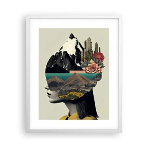 Affisch i vit ram - Kvinnan - alltid ett mysterium - 40x50 cm