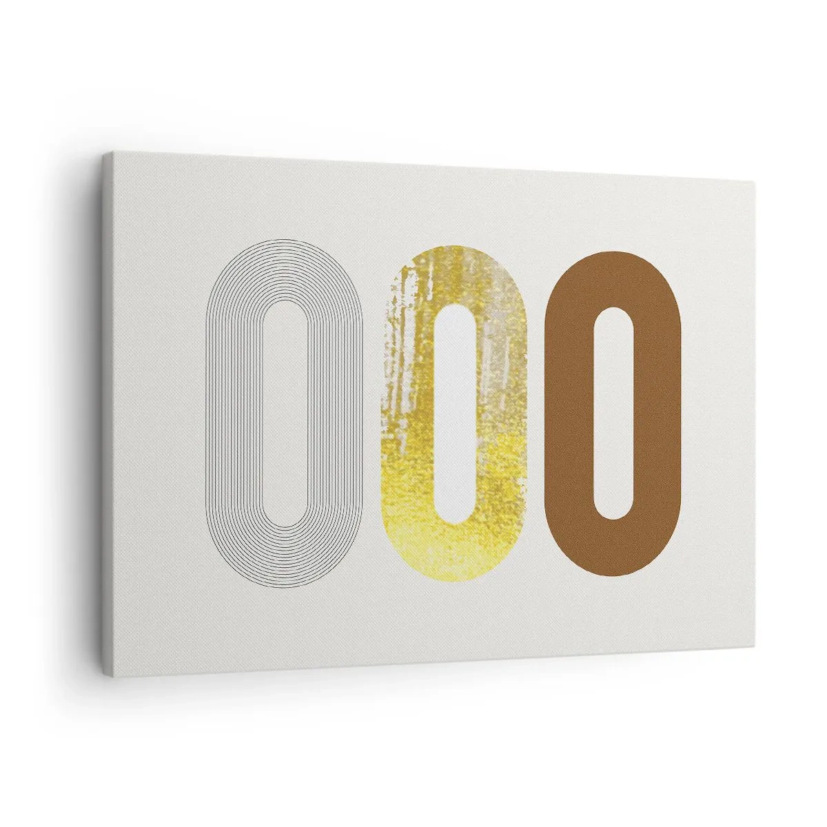 Canvastavla - Bild på duk - Abstrakt motiv av tre geometriska former - 70x50cm - Ooo! - Modern väggdekoration för vardagsrum och sovrum ARTTOR