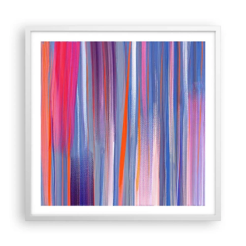 Affisch i vit ram - Uppstigning i regnbåge - 60x60 cm