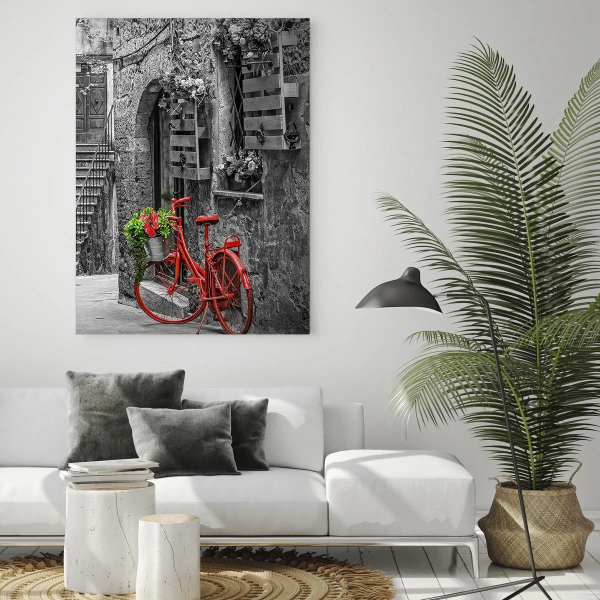 Glastavla - Bild på glas - Toskansk hörna - 50x70 cm