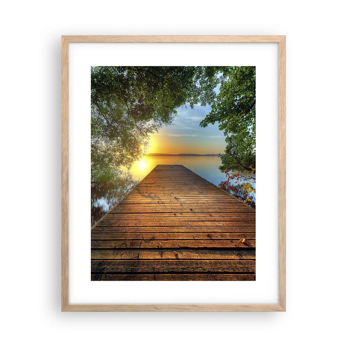 Affisch i ram av ljusek - Sakta ner, sätt dig - 40x50 cm