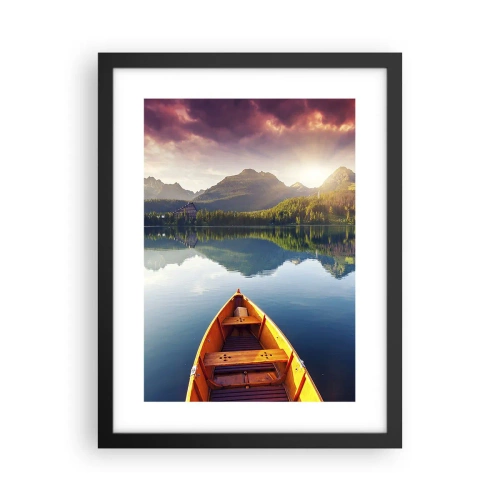 Affisch i svart ram - Ingenting mot naturen - 30x40 cm