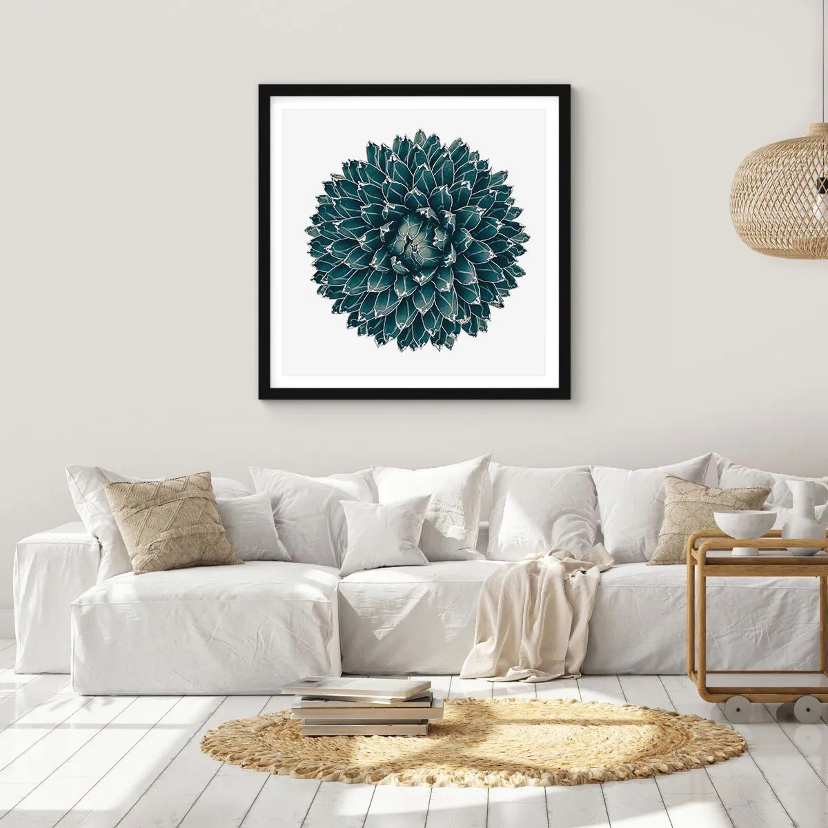 Affisch i svart ram - Öknens stjärna - 50x50 cm