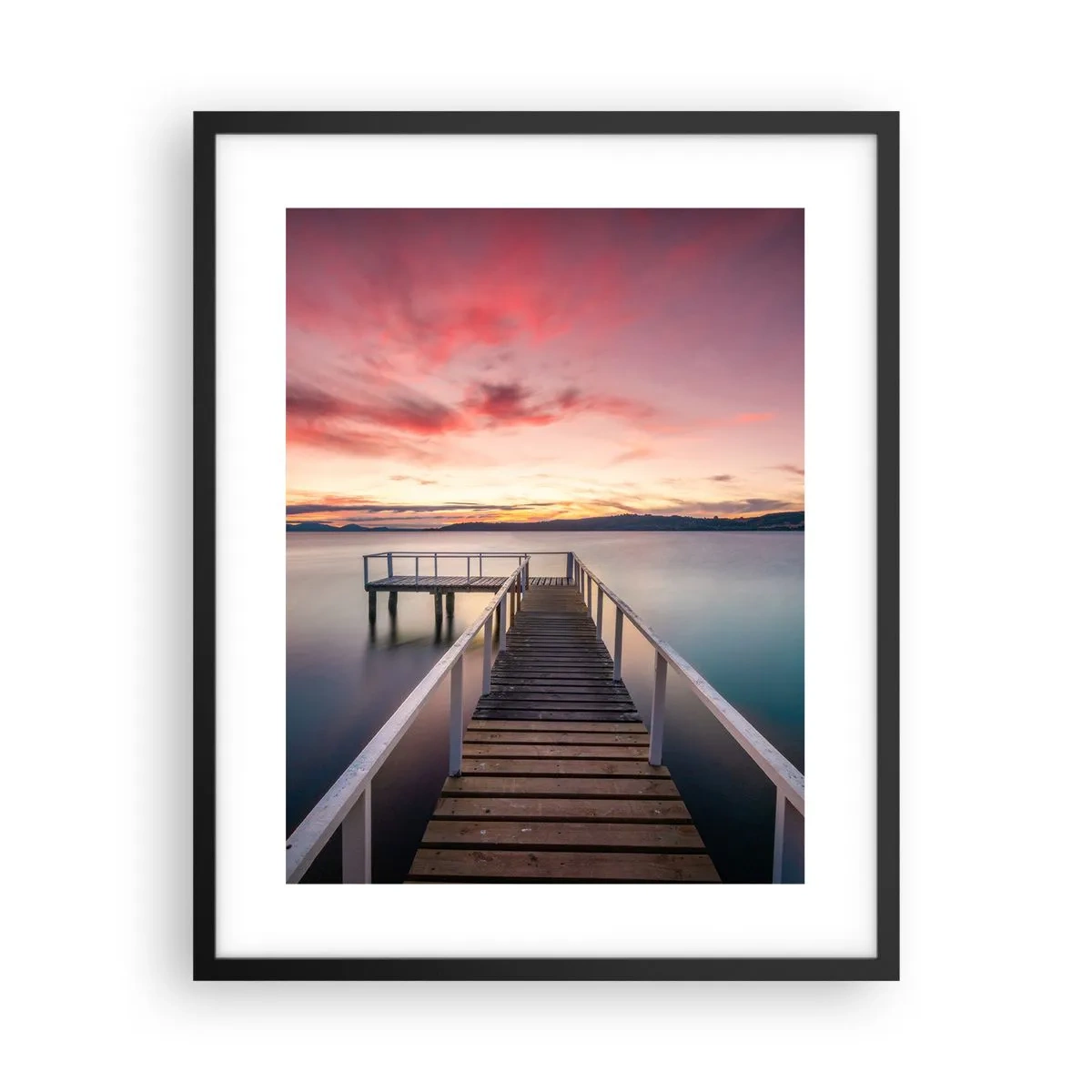 Affisch i svart ram - Kvällens milda låga - 40x50 cm