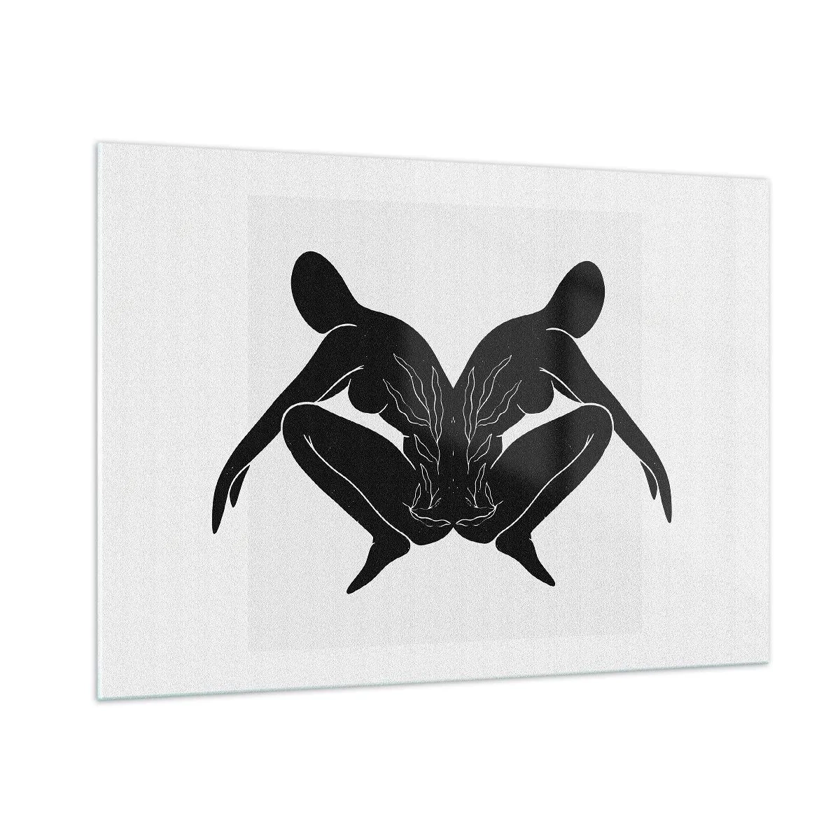 Glastavla - Bild på glas - En delad själ - 100x70 cm