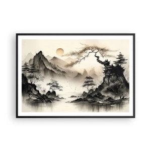 Affisch i svart ram - Orientens unika charm - 100x70 cm