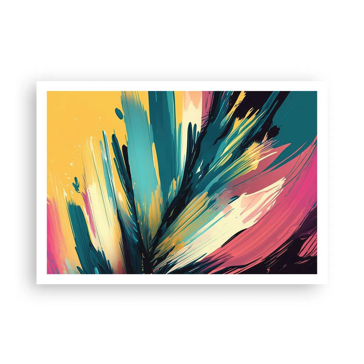 Affisch - Komposition - en explosion av glädje - 100x70 cm