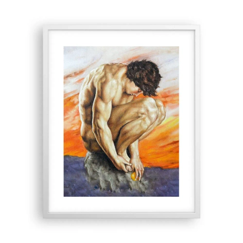 Affisch i vit ram - Försänkt i sig själv - 40x50 cm