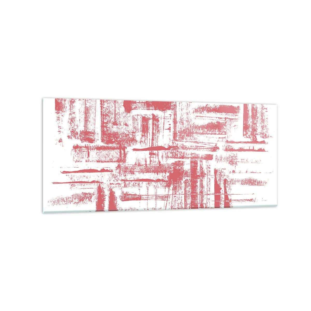 Glastavla - Bild på glas - Röd stad - 120x50 cm