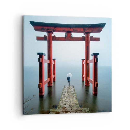 Canvastavla - Bild på duk - Japansk begrundan - 70x70 cm