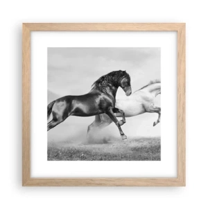 Affisch i ram av ljusek - Änglar och demoner - 30x30 cm