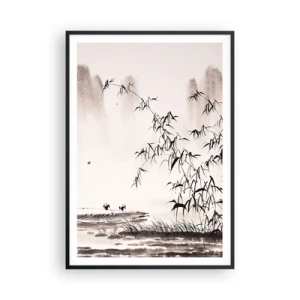 Affisch i svart ram - Risfältens tystnad - 70x100 cm
