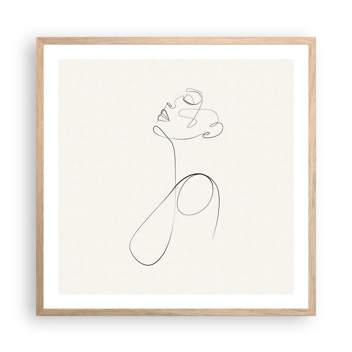 Affisch i ram av ljusek - Förvirrad i drömmarna - 60x60 cm