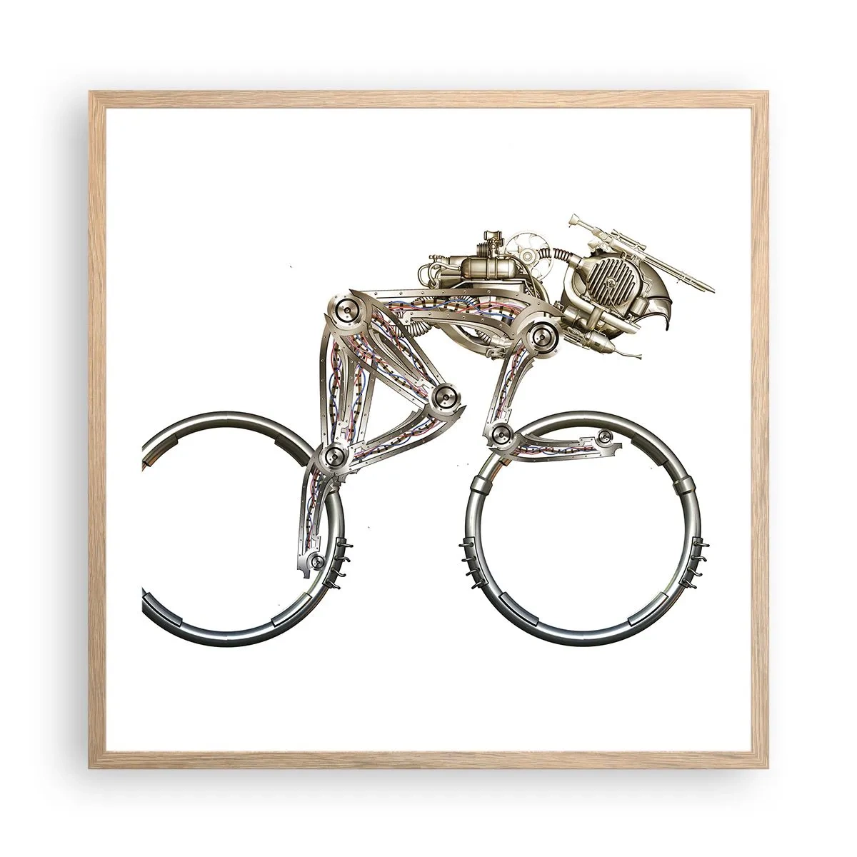 Affisch i ram av ljusek - Underbar maskin - 60x60 cm