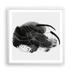 Affisch i vit ram - Uppkommen ur svärta - 60x60 cm