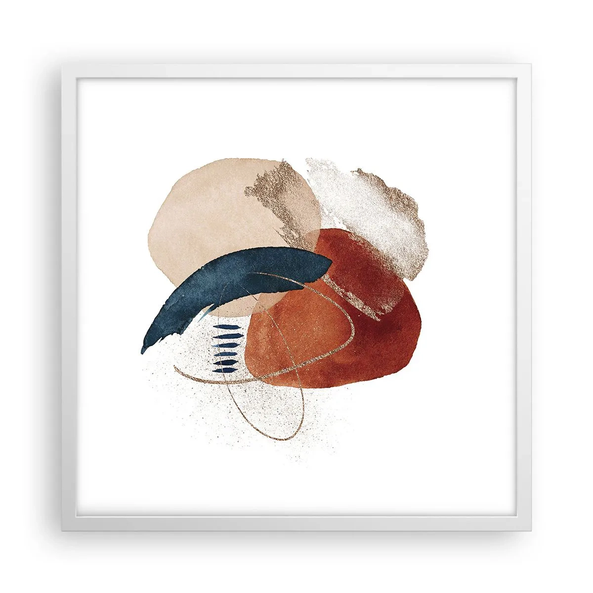 Affisch i vit ram - Oval komposition - 50x50 cm