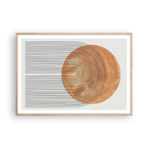 Affisch i ram av ljusek - En solig komposition - 100x70 cm