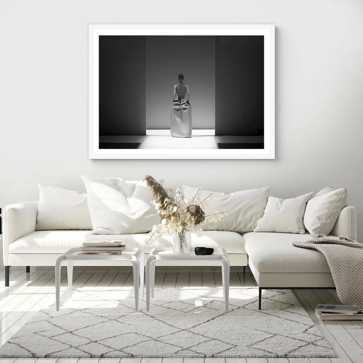 Affisch i vit ram - Raffinerad enkelhet - 70x50 cm