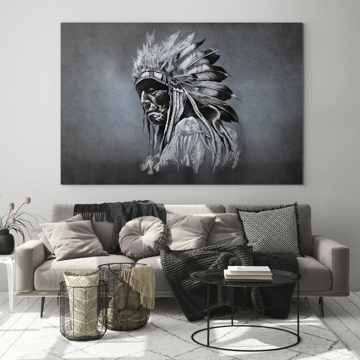 Glastavla - Bild på glas - Tillbaka till rötterna - 120x80 cm