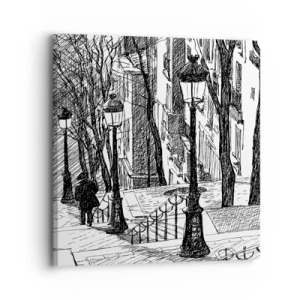 Canvastavla - Bild på duk - Kärlekshistoria eller rysare? - 30x30 cm